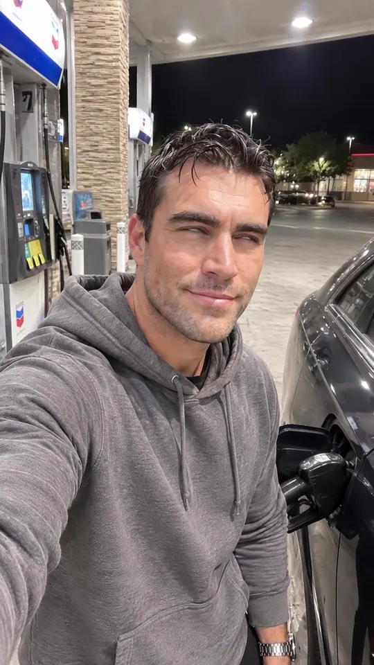 Jake · Are you serious? · Gas station at night
