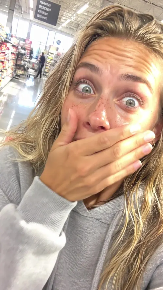 Ava · Stunned laugh · Grocery aisle